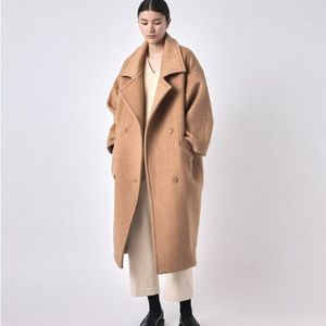 7115 by Szeki Oversized Wool Coat XS in Light Camel